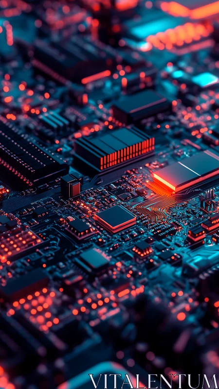 Neon-lit circuitry city pulses with electric midnight glow.