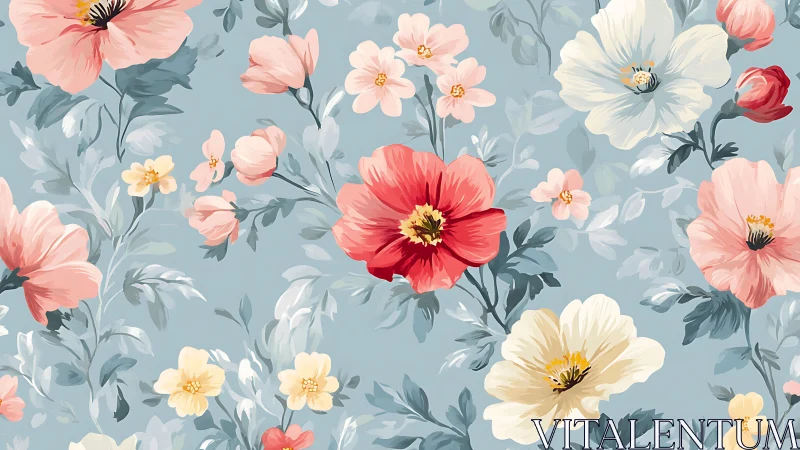 Botanical Florals: Soft Palette Floral Pattern Design.