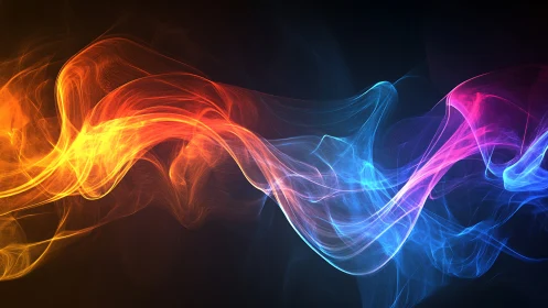 Luminous Ribbon Dance: Where Fire Meets Frost.