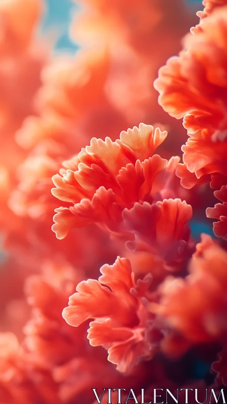 Close-up image isolates layered coral-like organic forms