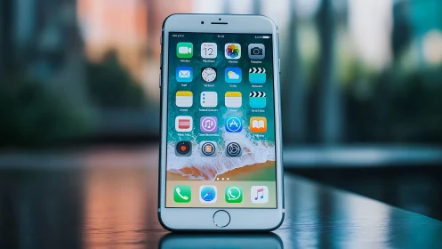 iPhone Home Screen Interface: Digital Ecosystem Composition.