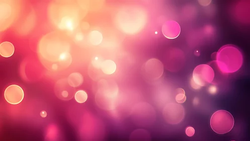 Vibrant pink and orange bokeh abstract digital background art.