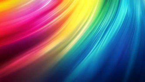 High-saturation multicolor light streaks in radial motion arc