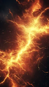 Lightning's Dance in Golden Flames.