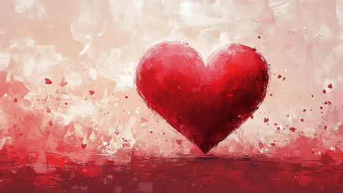 A Vibrant Heart Radiates Love Through Color.