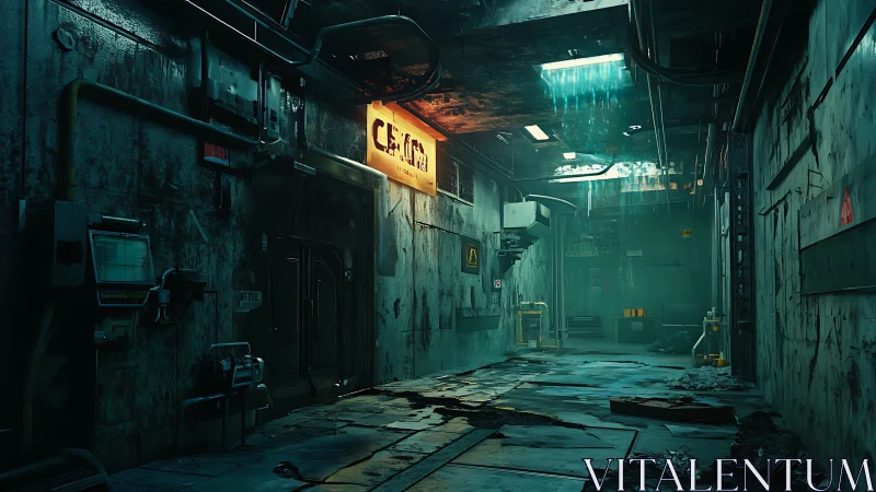 Moody cyberpunk corridor glowing with hidden stories.