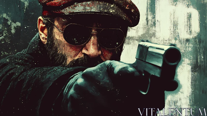 Mysterious stranger in shades holds a tense city standoff.