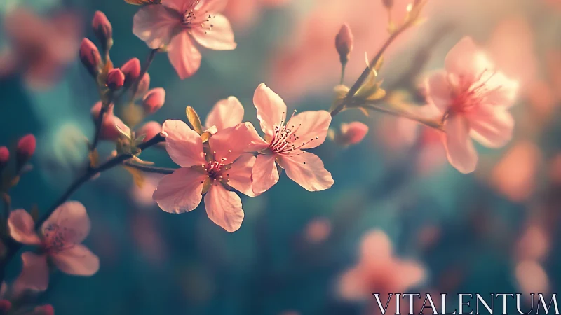 Whispers of springtime on dreamy pastel cherry blossoms.
