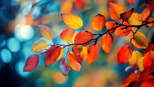 Glowing autumn leaves create a colorful, soothing moment
