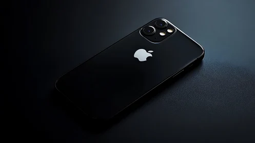 Black iPhone 12 Pro with Dual Camera Setup: Product Showcase.