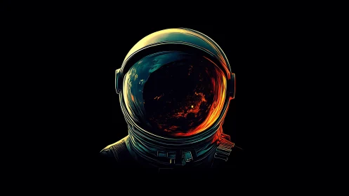 Thermal spectrum astronaut visor with cosmic reflection field.