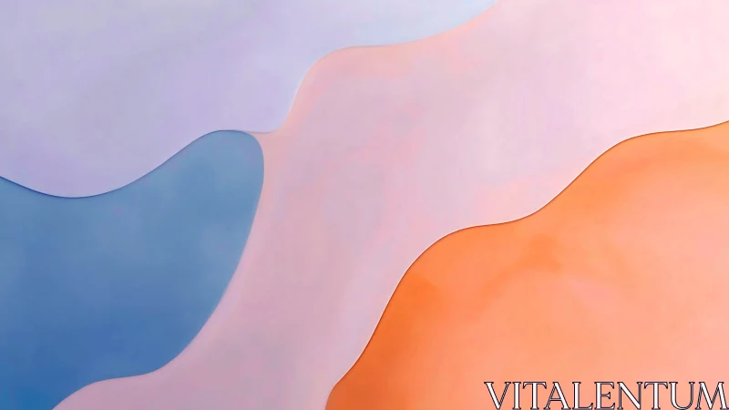 Soft gradient wave abstraction in layered pastel fields.