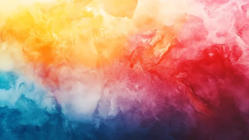 Chromatic vapor field in fluid abstract digital painting.