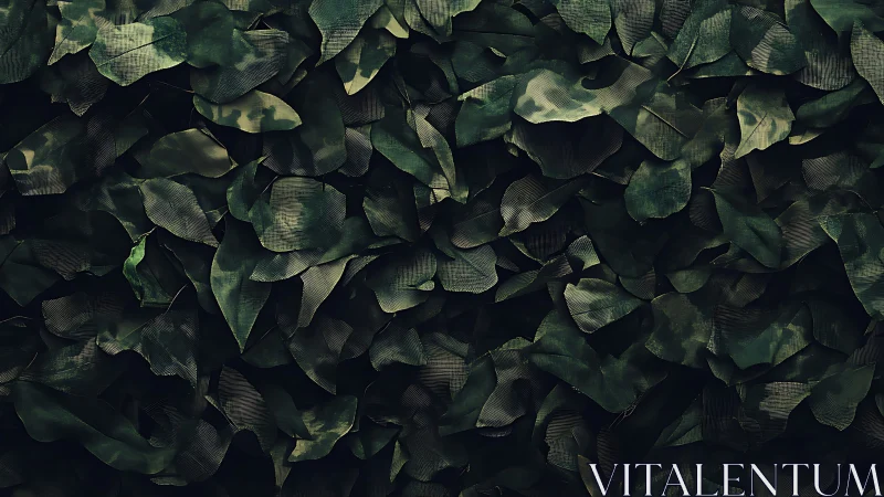 Soft forest camouflage leaves forming a cozy green tapestry.