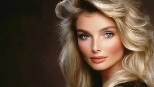 Radiant blonde portrait with softly diffused studio lighting.