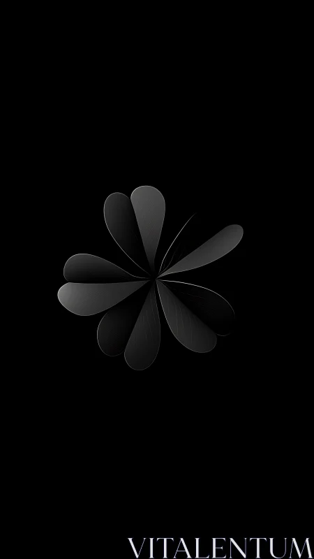 Radial black petal forms generate minimal abstract symmetry
