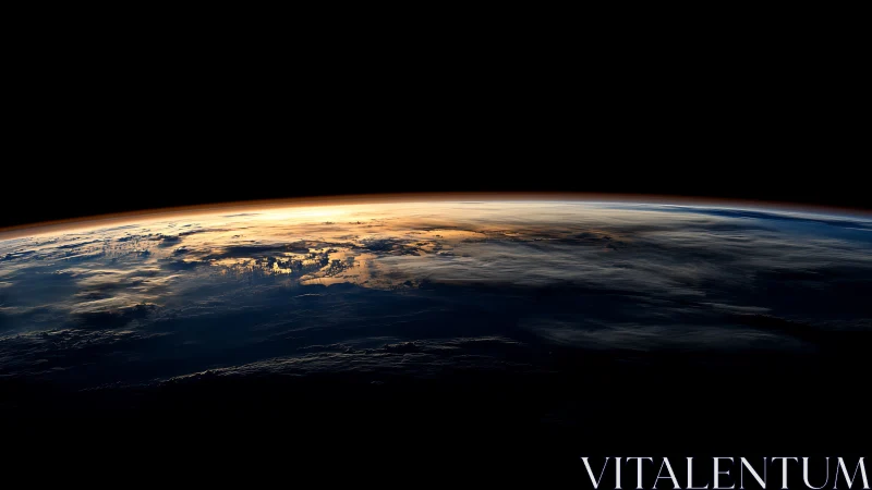 Photorealistic orbital horizon study with low-light atmosphere.