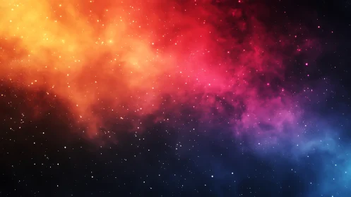 Digital nebula gradient with stellar field composition study.