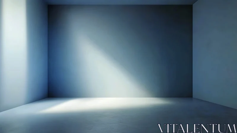 Soft morning light spilling gently into a quiet blue room.