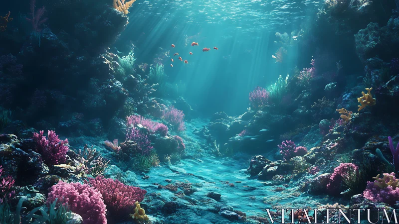 Sunlit coral canyon where radiant reefs cradle quiet tides.