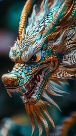Dazzling dragon guardian roars with vivid, shimmering power