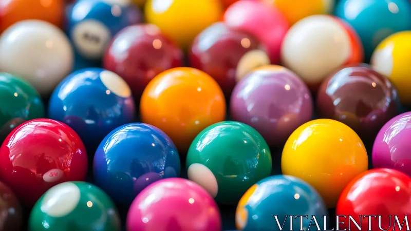 Glossy billiard balls form dense colorful geometric field
