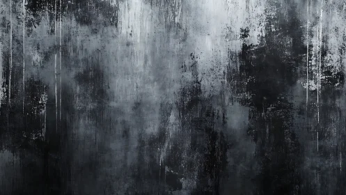 Monochrome industrial wall texture with vertical paint drips