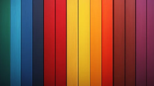 Vertical spectrum panels in saturated rainbow color alignment.