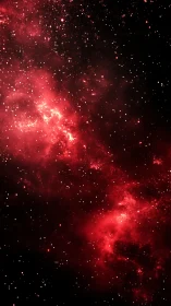 Ionized hydrogen nebula with dense stellar field rendering.