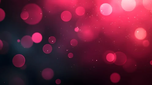Soft Pink Bokeh Abstract Background with Glowing Light Orbs.