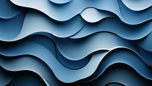 Waves of folded blue metal quietly rehearse an ocean