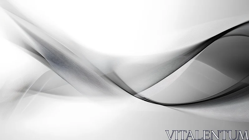 Monochrome abstract waves with layered flowing curves.