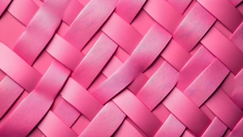 Pink satin ribbon lattice pattern in close-up view.