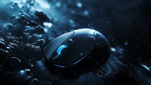 High-Performance Gaming Mouse with Luminescent Scroll Wheel and Ergonomic Design.