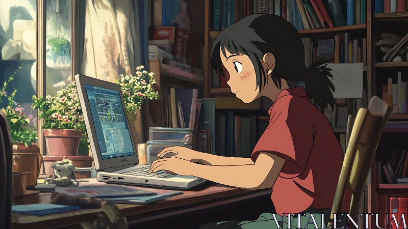 Sunlit study nook where quiet focus and daydreams meet.