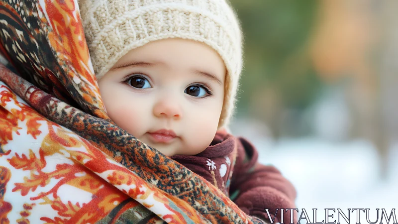 Cozy Autumn Baby in Warm Embraces.