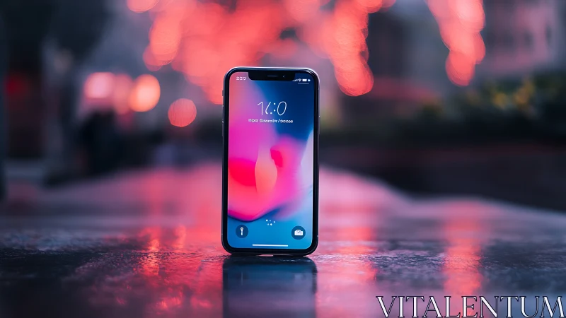 Smartphone Glowing in the Night