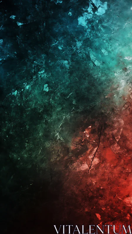 Cosmic rust and ocean frost colliding in textured twilight.