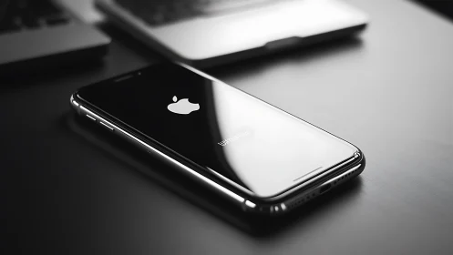 Monochromatic iPhone: Luxury Minimalism Through Metallic Form.