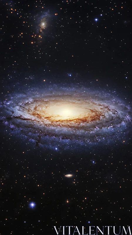 Edge-on spiral galaxy with luminous bulge and dust lane structure