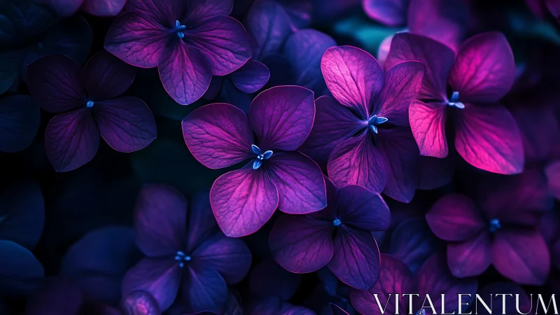 Luminous Purple Petals Dance in Stunning Floral Close-Up