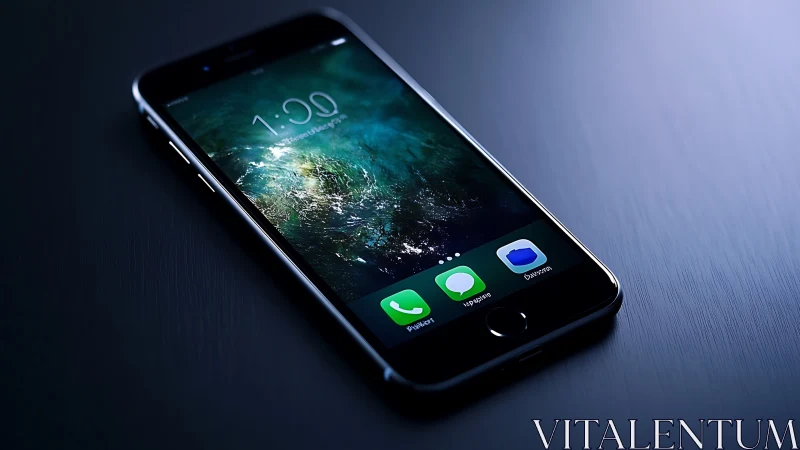 Smartphone lock screen displaying 1:09 time with Earth wallpaper