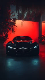 Midnight BMW concept glows boldly in cinematic red light