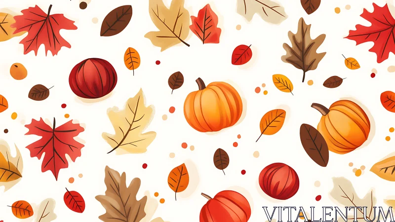 Playful pumpkins and falling leaves celebrate cozy autumn charm