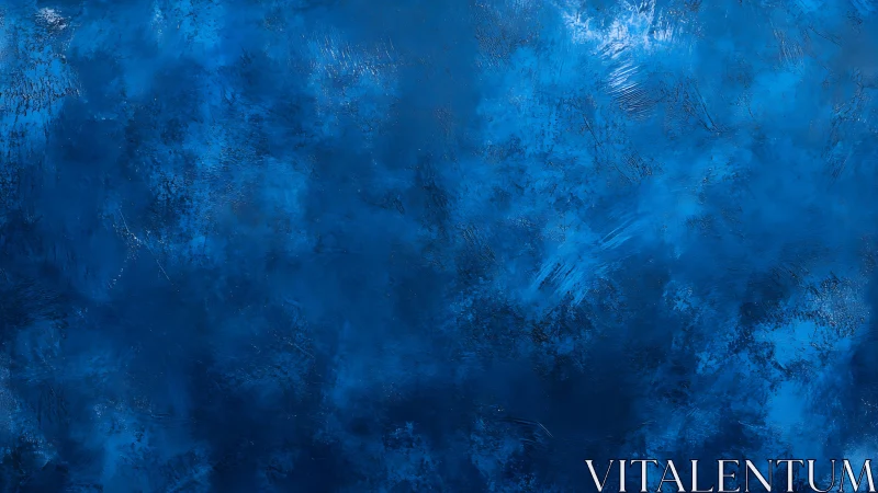 Midnight pigments swirl as an electric blue storm dreams