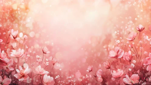 Dreamy Pink Cosmos in Bloom.