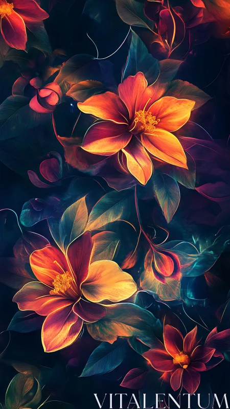 Luminous Blooms Glowing with Warmth and Wonder