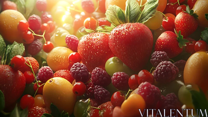 Sunlit berries stage a glossy, dew-kissed color crescendo