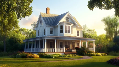 Sunlit country home welcomes quiet mornings and soft evenings