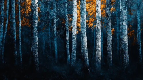 Chromatic Forest Verticality: Tonal Stratification Amid Tenebrism.